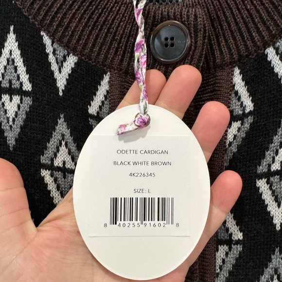 Autumn Adeigbo $525 NWT Brown Virgin Wool Button Up Sweater Odette Cardigan - Picture 7 of 7